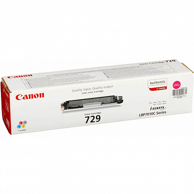 Оригинальный лазерный картридж Canon 729M 4368B002 для Canon i-SENSYS LBP7010C/ LBP7018C, пурпурный,1000 страниц