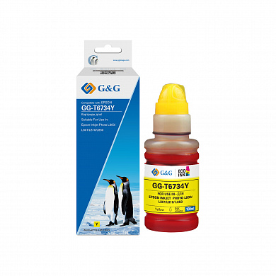 Картридж струйный G&G GG-C13T67344A желтый (100 мл) для Epson L800/805/810/850/1800 