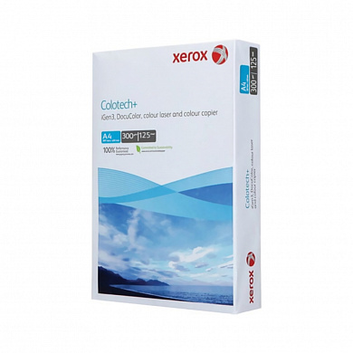 Бумага для цветной лазерной печати Xerox Colotech + ( A4, 300 г/кв.м, 125 листов, 003R97552)