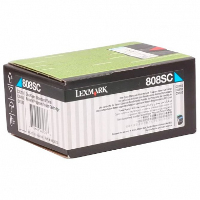 Оригинальный картридж Lexmark 80C8SCE (2000 стр., голубой)
