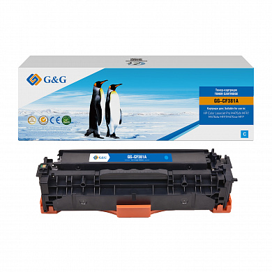 Совместимый картридж G&G GG-CF381A (2700 стр., голубой)