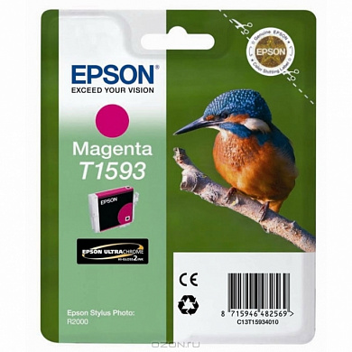 Оригинальный картридж Epson T1593 (C13T15934010) (850 стр., пурпурный)