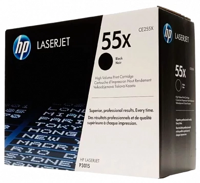 Оригинальный лазерный картридж HP 55X CE255X для HP LaserJet Enterprise P3015 / P3015d / P3015dn / P3015x, чёрный, 13500 страниц 