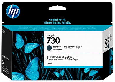 Оригинальный струйный картридж HP 730 P2V65A для HP DesignJet T1700, матовый черный, 130 мл.