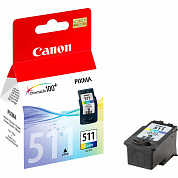Оригинальный картридж Canon CL-511IJ (2972B001) (244 стр., черный, пурпурный, голубой, серый)