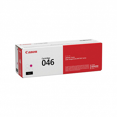 Оригинальный лазерный картридж Canon 046M 1248C002 для Canon i-SENSYS LBP653Cdw / LBP654Cx, пурпурный, 2300 страниц
