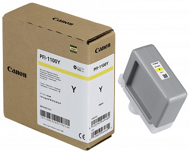 Оригинальный картридж Canon PFI-1100Y (0853C001) (160 мл., жёлтый)