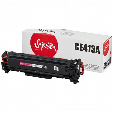 Совместимый картридж SAKURA CE413A (2600 стр., Пурпурный) для HP Laserjet Pro 400 Color M451DN, M451DW, 451NW, MFP M475DW, M475DN, Laserjet 300 color MFP M375NW