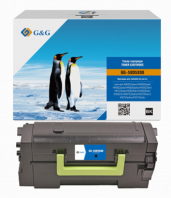 Тонер-картридж лазерный G&G GG-58D5X00 (35000 стр., черный) для Lexmark MS725dvn MS725, MS823dn MS823