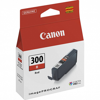 Оригинальный картридж Canon PFI-300R (4199C001) (920 стр., красный)