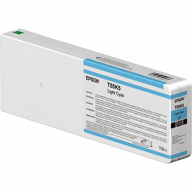 Оригинальный картридж Epson C13T55K500 (700 мл., голубой)