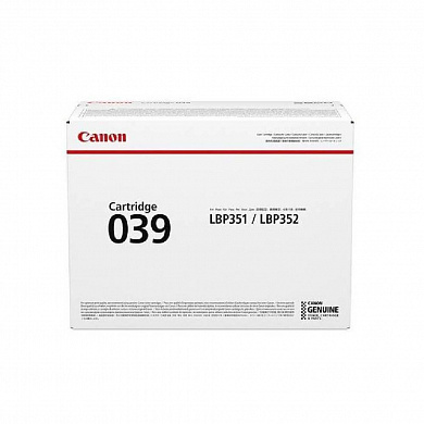 Оригинальный лазерный тонер-картридж Canon 039HBK 0288C001 для Canon i-SENSYS LBP351x/352x,  чёрный, 25 000 страниц
