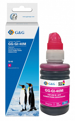 Картридж струйный G&G GG-GI-40M пурпурный (70 мл) для Canon Pixma G1420/G2420/G2460/G3420/G3460