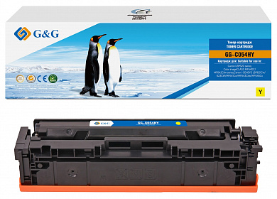 Тонер-картридж лазерный G&G GG-C054HY (2300 стр., желтый) для Canon i-SENSYS LBP621/623 MF641/643/645