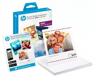 Фотобумага HP легкосъемная клейкая 265 г/м2, 25 листов,10x13cm
