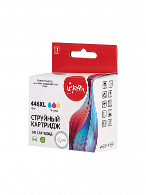 Совместимый картридж струйный Sakura 8284B001 (446XL Color) (SI8284B001 ) для Canon, триколор, 15 мл., 300 стр. 