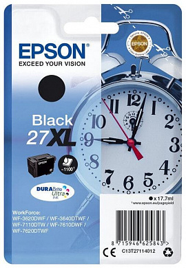 Оригинальный картридж Epson 27XL (C13T27144022) (1100 стр., жёлтый)