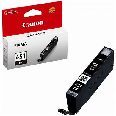 (Спец. условия) Оригинальный картридж CANON CLI-451 BK 6523B001 для PIXMA MG5440/6340, iP7240 черный (1800 стр.)