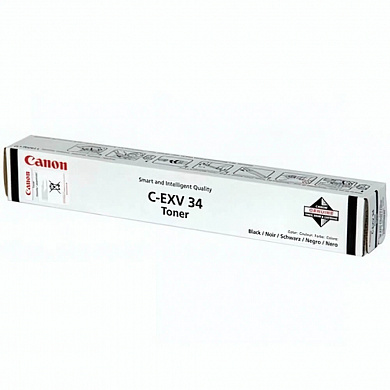 Оригинальный лазерный картридж Canon C-EXV34Bk (3782B002) для Canon iRC2030L/ C2030i/ C2020L/ C2020i/ C2025i, чёрный, 23 000 страниц