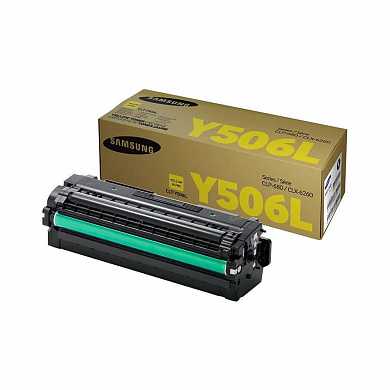 Оригинальный лазерный картридж Samsung CLT-Y506L/SEE SU517A для Samsung CLP-680/CLX-6260, желтый, 3 500 страниц