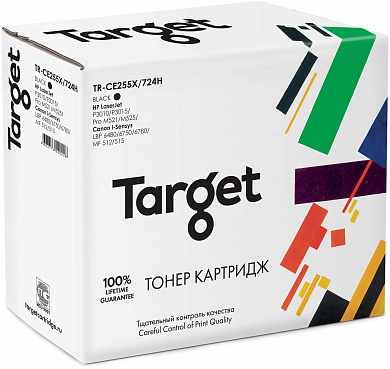 Картридж TARGET совместимый HP CE255X/Canon 724H (TR-CE255X/724H) для LJ P3010/P3015/Pro M521/M525/Canon i-Sensys LBP 6480/6750/6780/MF 512/515, 12.5k