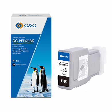 Совместимый картридж G&G GG-PFI320BK (300 мл., черный)