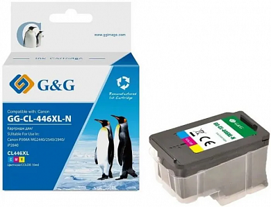 Набор струйных цветных картриджей Canon G&G GG-CL-446XL (12,6 ml, цветной) для Canon PIXMA MG2440/2540/2940/iP2840