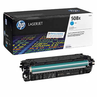 Оригинальный лазерный картридж HP 508X CF361X для HP Color LaserJet Enterprise M552dn/ M553dn/ M553n/ M553x, голубой, 9500 страниц
