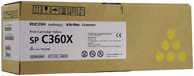 Оригинальный картридж Ricoh 408253 (SP-C360X) (9000 стр., жёлтый)