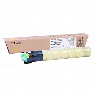 Оригинальный лазерный картридж Ricoh MP C2550E (841199/842058) для Ricoh Aficio MP C2030/ C2530/ C2050/ C2550/ C2051/ C2551, желтый, 5500 страниц