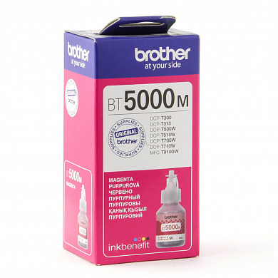 Оригинальные струйные чернила Brother BT5000M для Brother DCP-T300/ T500W/ T700W, пурпурный, 41,8 мл., 5000 страниц