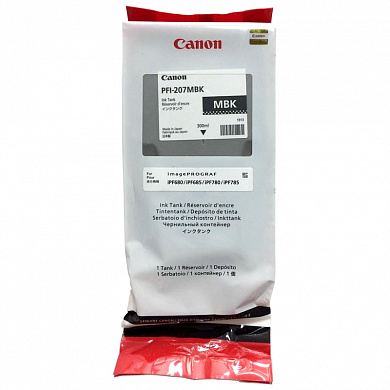 Оригинальный картридж Canon PFI-207MBK (8788B001) (300 мл., черный (матовый))