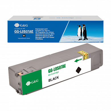 Совместимый картридж струйный G&G GG-L0S07AE (240 ml, чёрный) для HP PageWide 452/477/552/577 P57750/55250